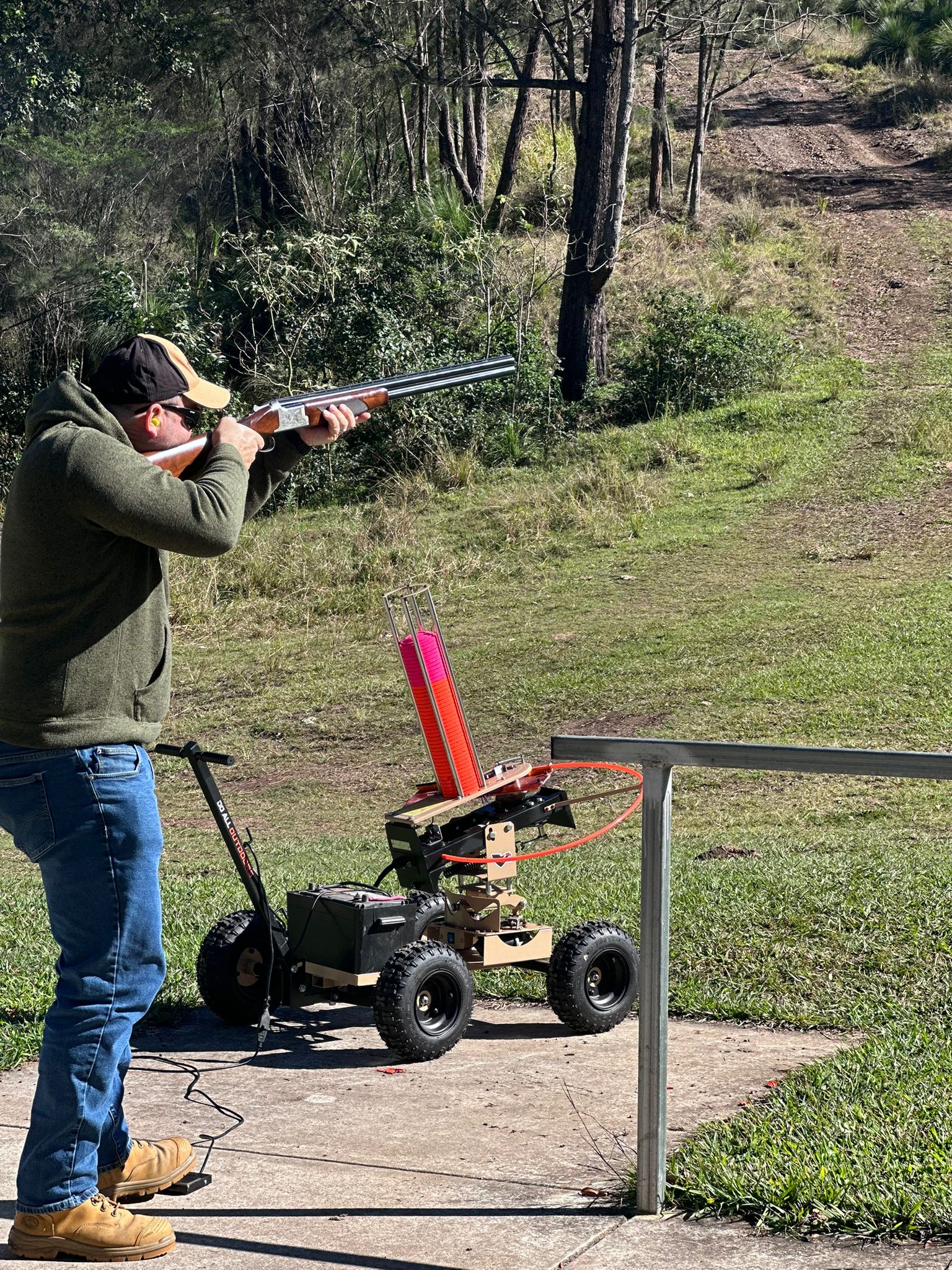 Rifle shooter on the firing line at the Wattle Grove Park range